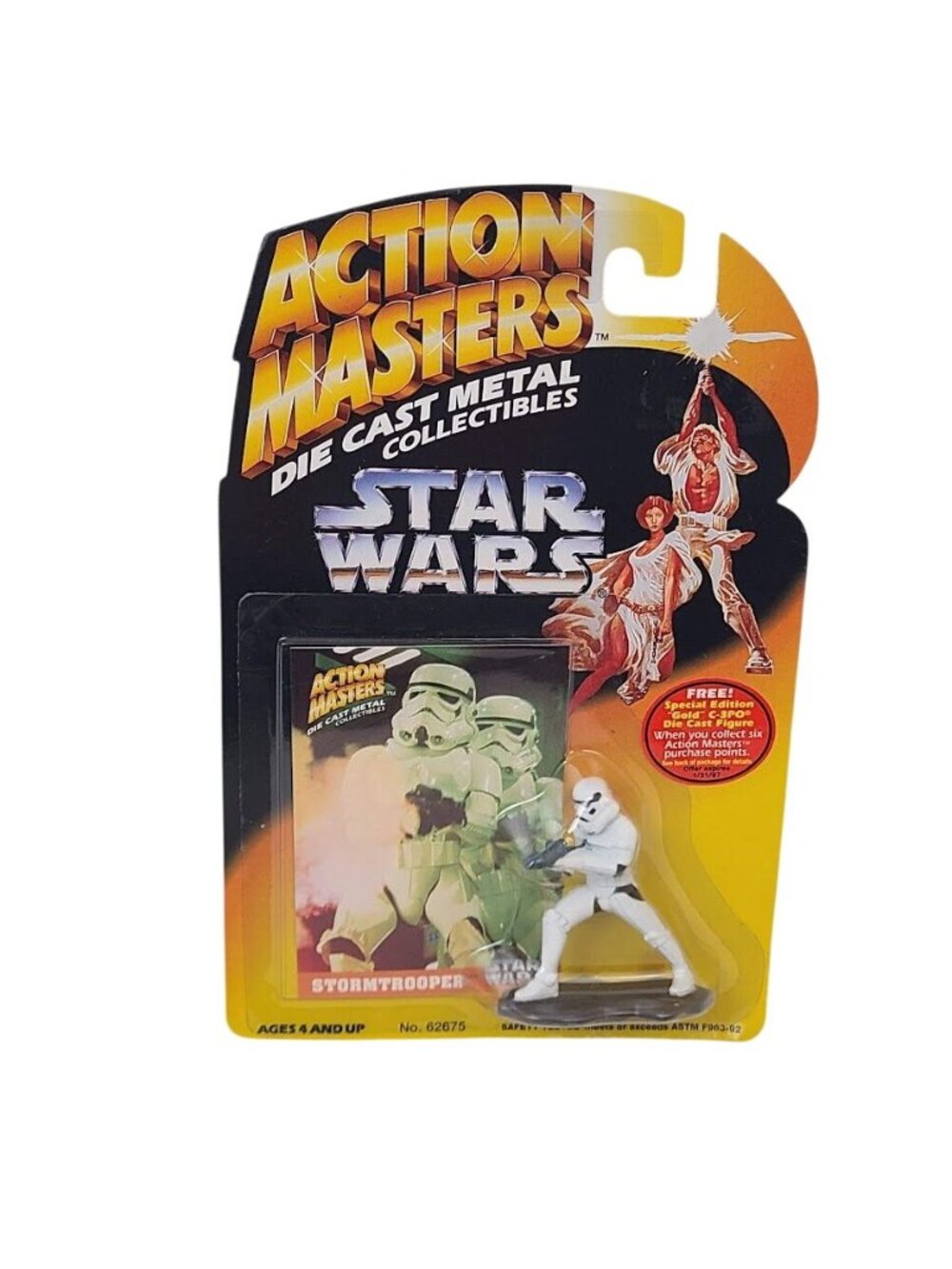 1994 Kenner Star Wars Action Masters Stormtrooper Die Cast Carded 62675 NWT
